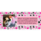 Mug Coeurs roses et noirs mignon Chien Je t'aime