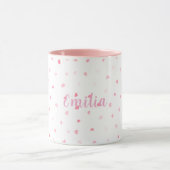 Mug Coeurs roses filles personnalisées (Centre)