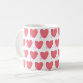 Mug Coeurs roses mignons (Devant gauche)