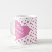 Mug Coeurs roses mignons motif romantique (Devant gauche)
