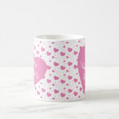 Mug Coeurs roses mignons motif romantique (Centre)