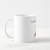 Mug Cœurs roses oiseaux blancs amour (Gauche)