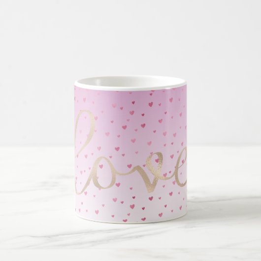 Mug Coeurs roses Ombre Gold Love (Centre)