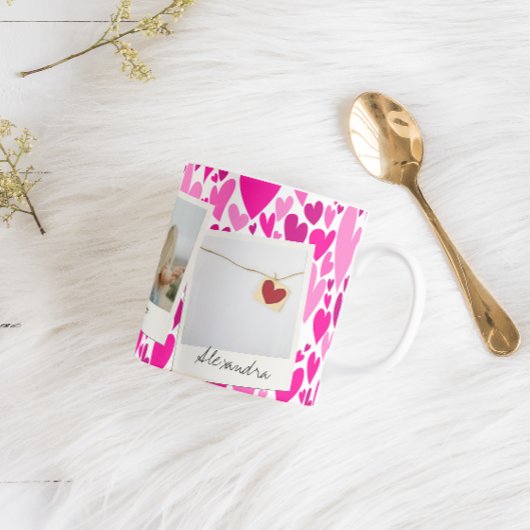 Mug Coeurs roses super et romantiques Saint-Valentin P