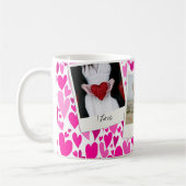 Mug Coeurs roses super et romantiques Saint-Valentin P (Gauche)