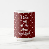Mug Coeurs rouge rose rose or (Centre)