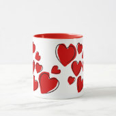 Mug Coeurs rouges (Centre)