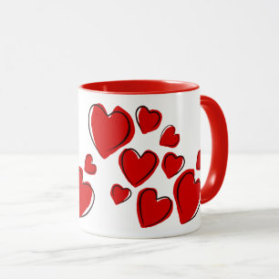 Mug Coeurs rouges
