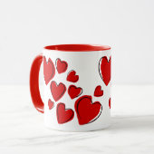 Mug Coeurs rouges (Devant gauche)