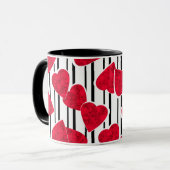 Mug Coeurs rouges (Devant gauche)