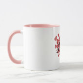 Mug Cœurs rouges  (Gauche)