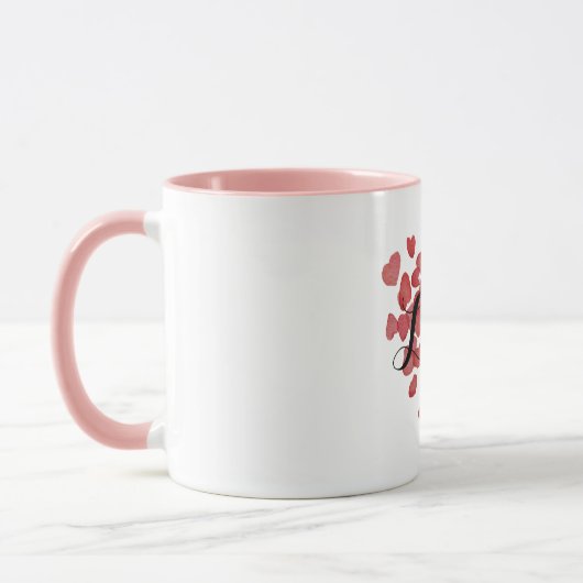 Mug Cœurs rouges  (Gauche)