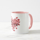 Mug Cœurs rouges  (Devant droit)