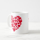 Mug Coeurs rouges (Devant gauche)
