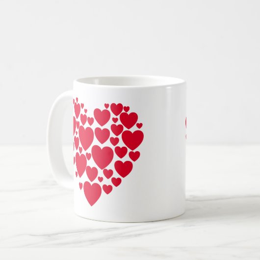 Mug Coeurs rouges (Devant gauche)