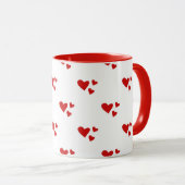 Mug Coeurs rouges (Devant droit)