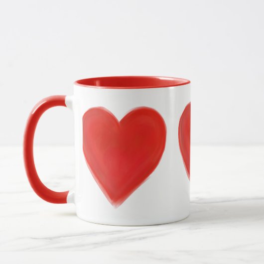 Mug Cœurs rouges (Gauche)