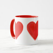 Mug Cœurs rouges (Devant gauche)