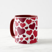 Mug Coeurs rouges (Devant gauche)