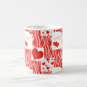 Mug Cœurs rouges, amour. (Centre)