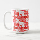 Mug Coeurs rouges, amour, (Gauche)