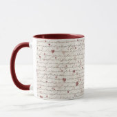Mug Cœurs Rouges Crème (Gauche)