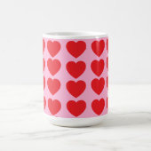 Mug Cœurs rouges de la Saint-Valentin (Centre)