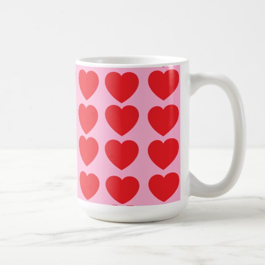 Mug Cœurs rouges de la Saint-Valentin (Droite)