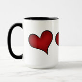 Mug Coeurs rouges de la Saint Valentin (Gauche)