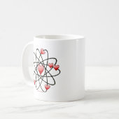 Mug Coeurs rouges de Saint Valentin atomique (Devant gauche)