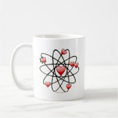 Mug Coeurs rouges de Saint Valentin atomique (Gauche)