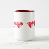 Mug Coeurs rouges doux (Centre)