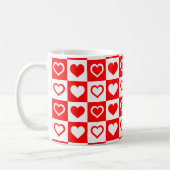 Mug Coeurs rouges et blancs (Gauche)