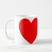 Mug Coeurs rouges et bleus, copie d'art abstrait (Gauche)