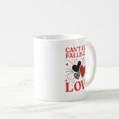 Mug Cœurs rouges et noirs Design (Devant droit)