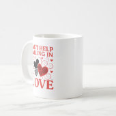 Mug Cœurs rouges et noirs Design (Devant gauche)