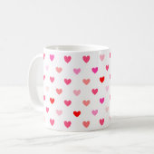 Mug Coeurs rouges et roses (Devant gauche)