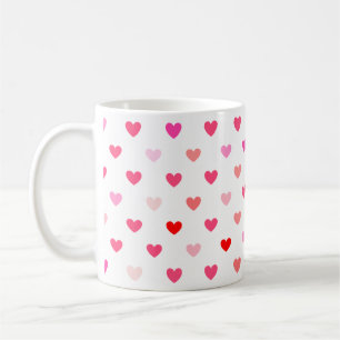 Mug Coeurs rouges et roses