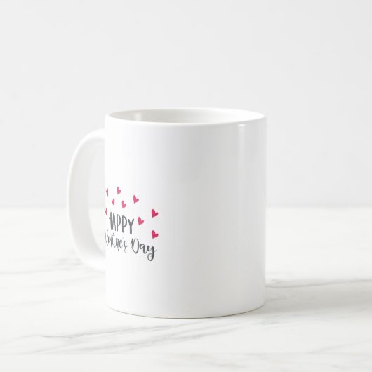 Mug Coeurs rouges Heureuses Saintes-Valentin (Devant gauche)