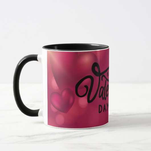 Mug Cœurs rouges Joyuse Saint-Valentin (Gauche)