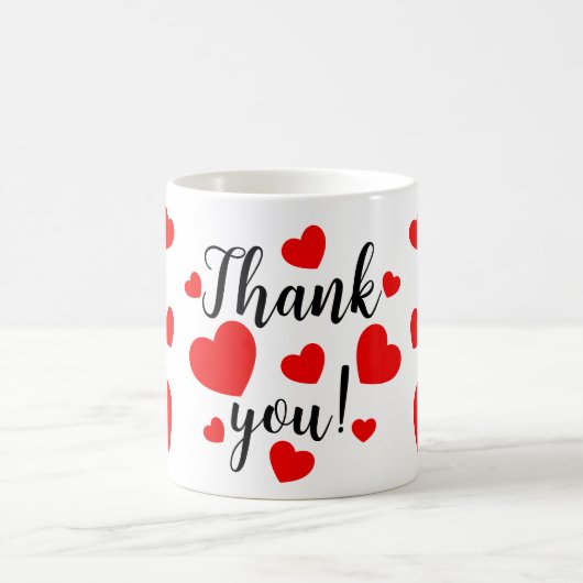 Mug Coeurs rouges Merci (Centre)