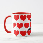 Mug Coeurs rouges Mme Coffee (Gauche)