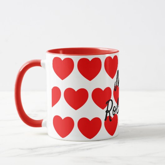 Mug Coeurs rouges Mme Coffee (Gauche)