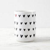 Mug Coeurs rouges noirs mignons (Centre)