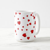 Mug Coeurs rouges personnalisés (Devant droit)