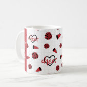 Mug Coeurs rouges, pots de chat, Motif mégaphone (Devant gauche)