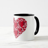 MUG COEURS ROUGES POUR LA JOURNÉE DE VALENTINE (Devant droit)