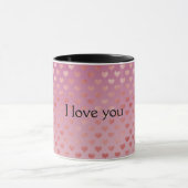 Mug Coeurs rouges roses Ombre (Centre)