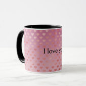Mug Coeurs rouges roses Ombre (Devant gauche)