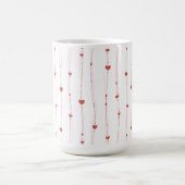 Mug Coeurs rouges sur rubans Motif sans couture Valent (Centre)